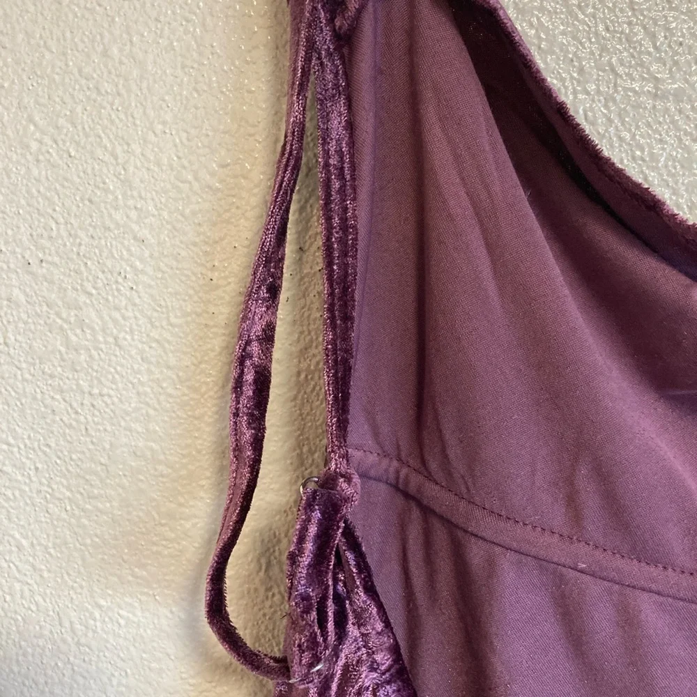 Free People All Night Velvet Tunic in Fig Jam (Size S)